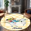 Customizable Pippi Longstocking1 Round Non-Slip Carpet - Ideal for Garden, Picnic, Office, Perfect for Decoration, Suitable For All Seasons