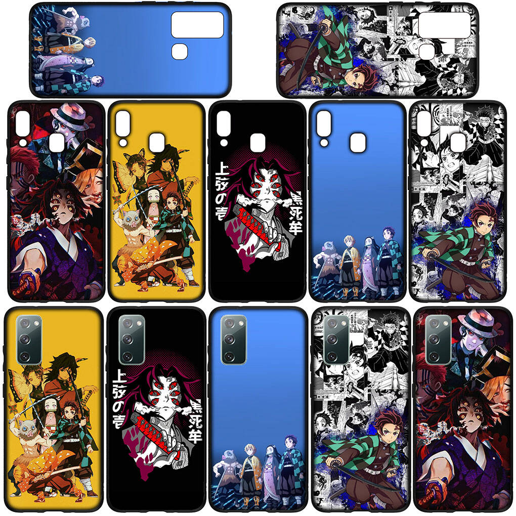 for Samsung Galaxy S25 S24 S23 iPhone 17 16 15 Xiaomi Redmi Note 14 13 12 11 Plus Pro Max Case Demon Slayer Kokushibo Kamado Tanjiro OPPO Huawei Cover