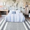Tapis en coton lignes gris-blanc 190x290