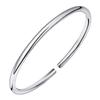 Women's Bracelet Smooth Face Bracelet Fashionable Silver Plated Jewelry Solid High Gloss Light Body Bracelet Korean Edition for Men and Women