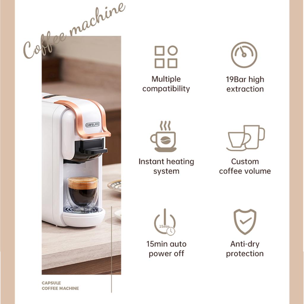 MK-603 4 In 1 Pod Coffee Maker 19Bar 92 Celsius Constant Temperature 20s Fast Cold and Hot Brew Pod Coffee
