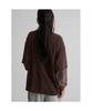 8SECONDS Numbering Terry Layered T-Shirt Brown