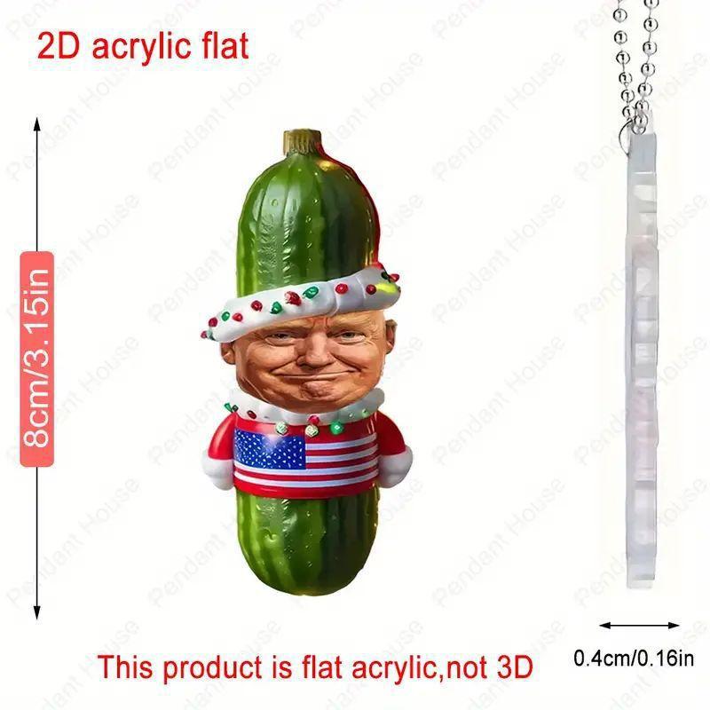 Рождественский креативный новый мультяшный кулон Трамп акриловый плоский автомобильный кулон брелок-подвеска