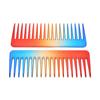 3pcs Wide Tooth Comb Gradient Color Flexible Structure ABS Material Mini Size Round Tooth Hair Comb for Home