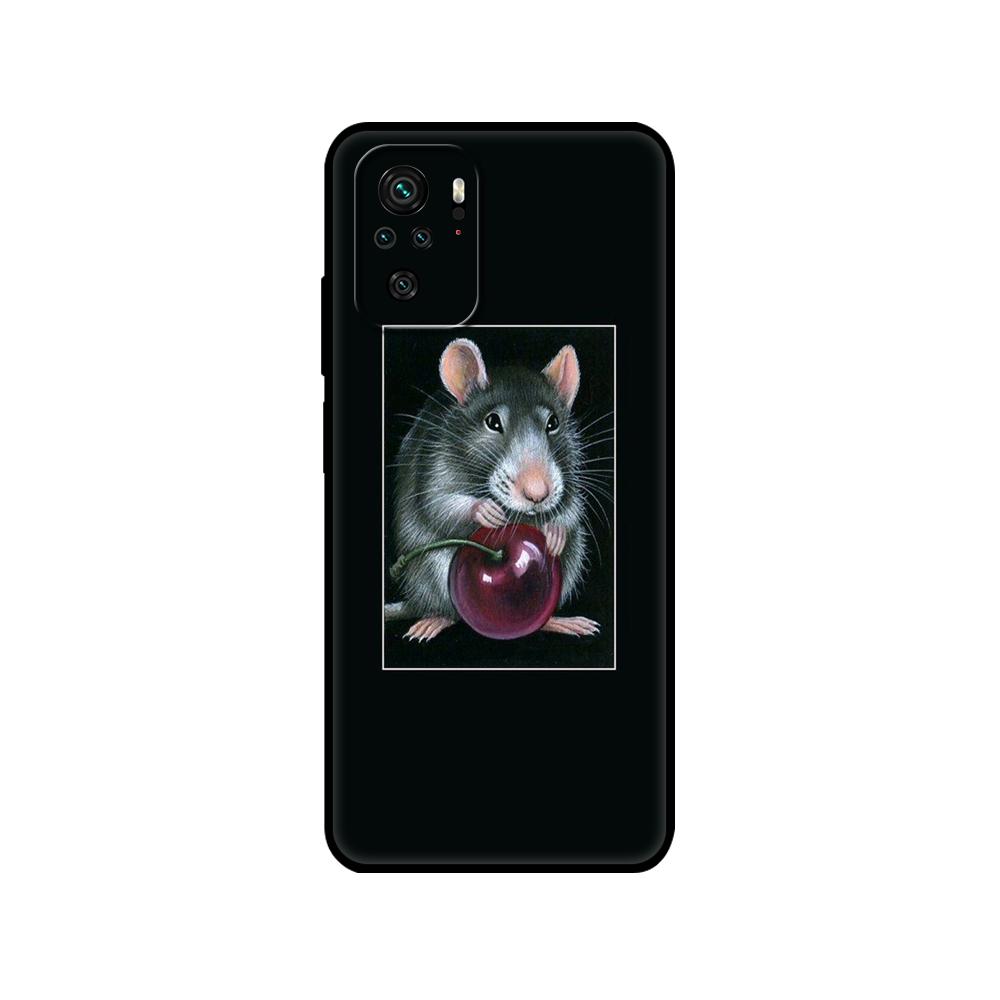 Черный чехол из ТПУ для Samsung Galaxy A12 A22 A32 A42 A52 A72 4g 5g S21 PLUS Ultra задняя крышка Мышь Крыса