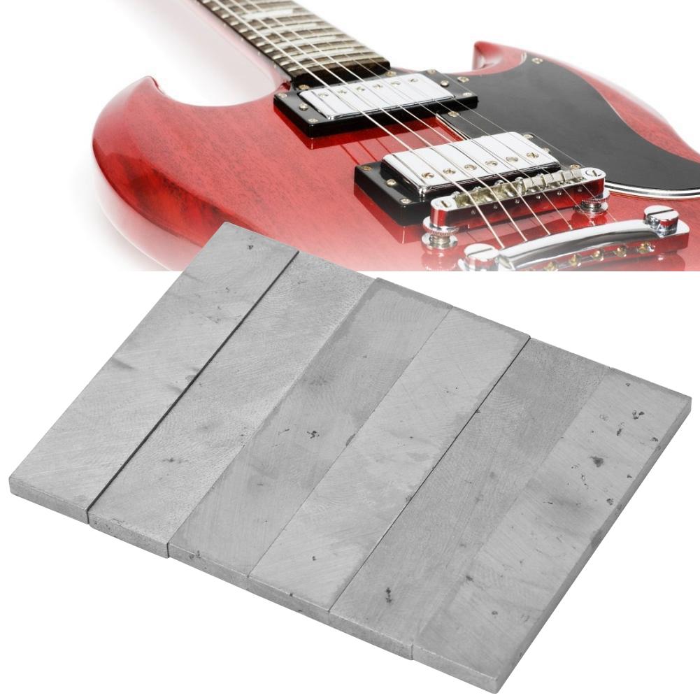 6Pcs Pickup Bar Magnet Silver Alnico 5 Replaceable Kits Musical Instrument Accessories