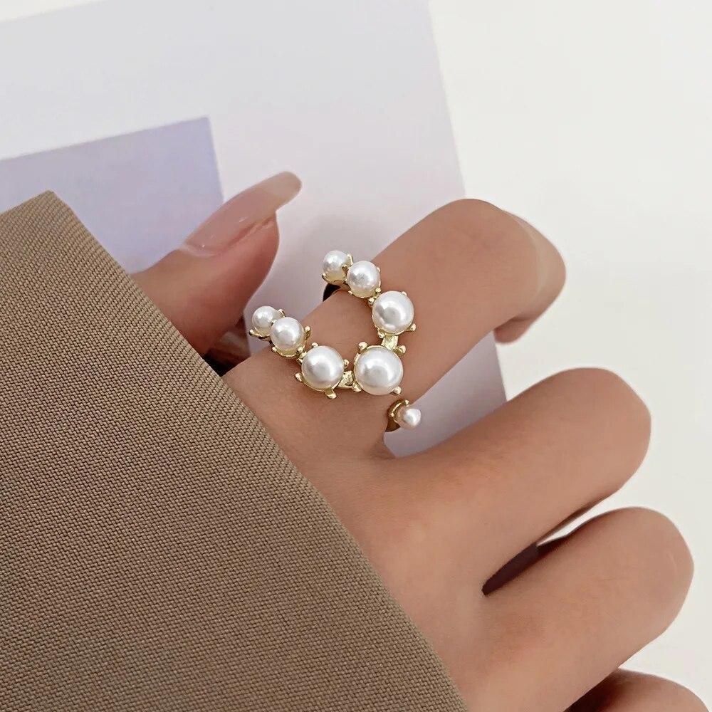 Новые корейские кольца с белым цветком для женщин и девочек, позолоченные регулируемые кольца Anillos, свадебное кольцо для помолвки, день святого Валентина