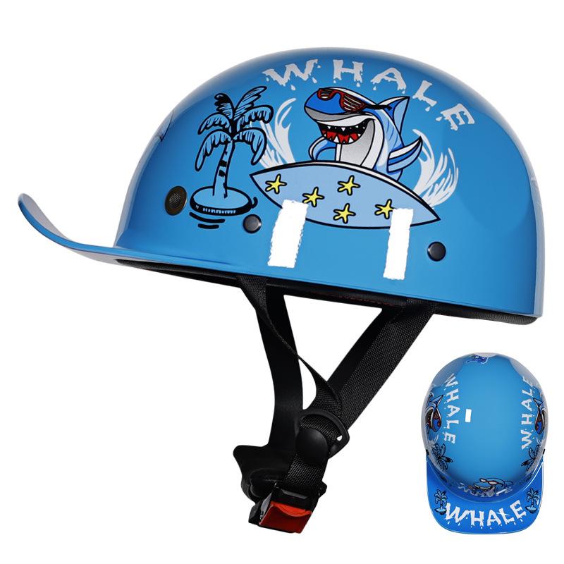 Orz Electric Bike Helmet Kids Vintage Duck Tongue Baseball Cap Skateboard Bike Half Helmet