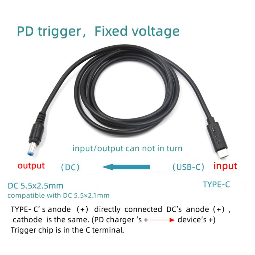 PD2.0 3.0 PD100W Type-C к DC5525 Мужской зарядный кабель для беспроводного маршрутизатора (20V) N
