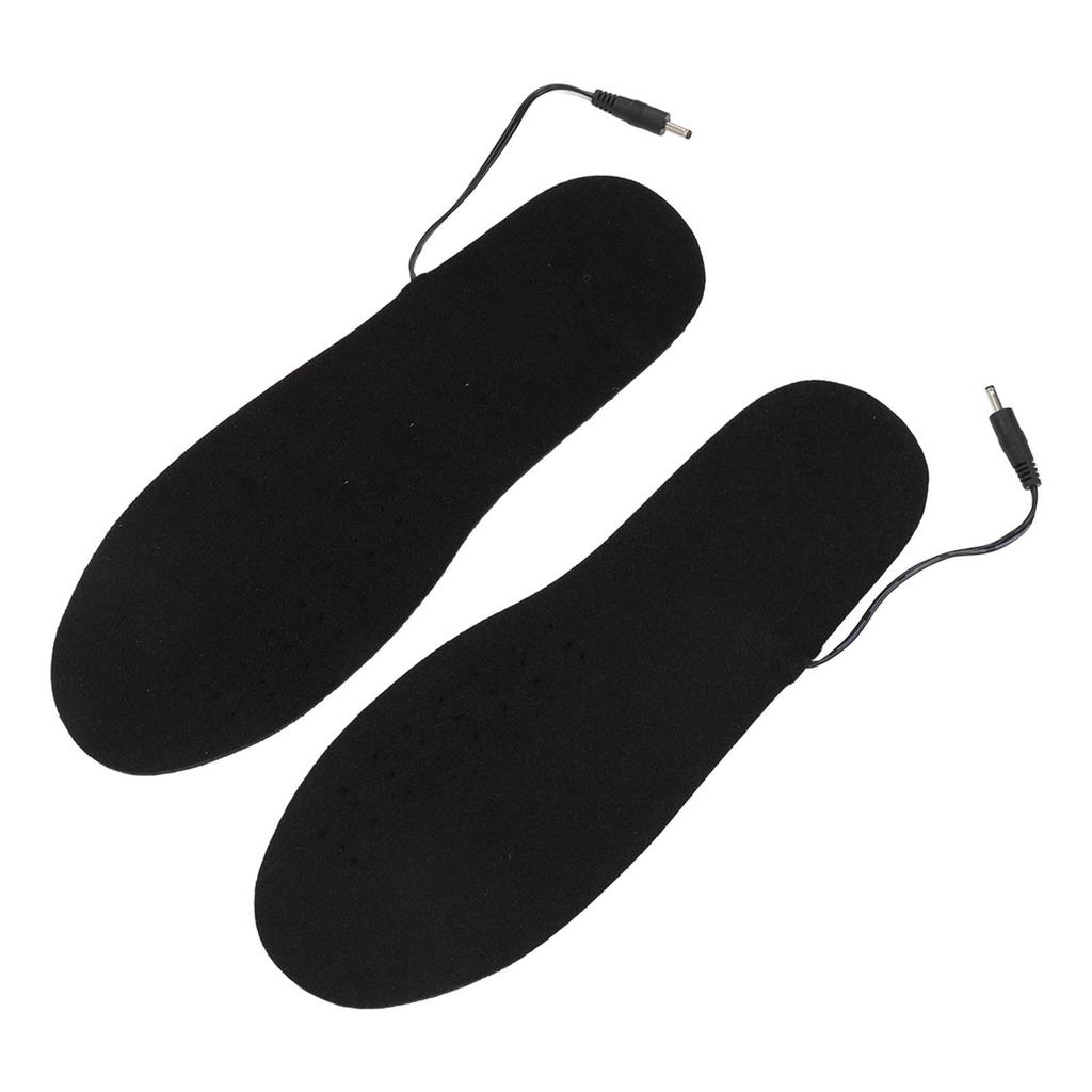 Heated Insoles Soft Warm Breathable Cuttable Electric Heating Insoles with USB Rechargeable Battery