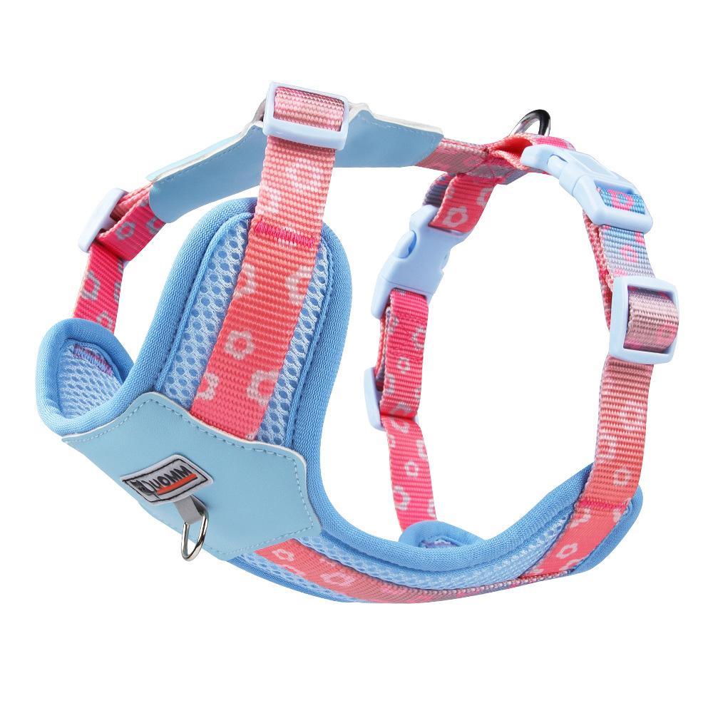 Dopamine Dog Harness Small & Medium Outdoor Dog Harness Gradient Print Pet Leash Set Comfortable and breathable