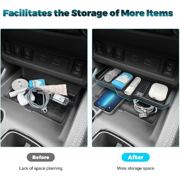 Center Console Organizer Fit For Nissan Frontier - 2024 2025 2026 Frontier S/SV/Pro-X/Pro-4X And 2024 2025 Frontier SL Pickup Truck Center Console