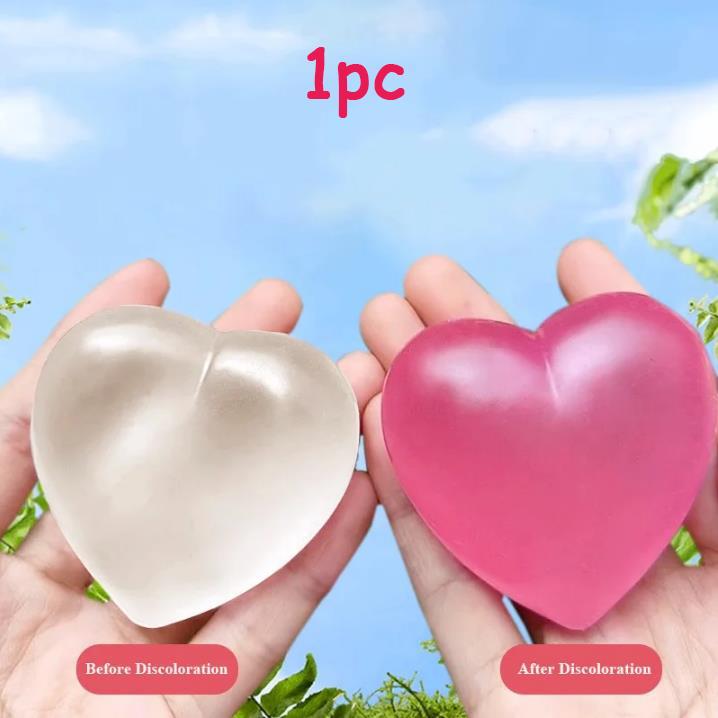 Cute Love Heart Mochi Squishy Toys Stress Sugar Balls Slow Rising Color Changing Under Sun Sensory Fidget Toy For Adults Kids