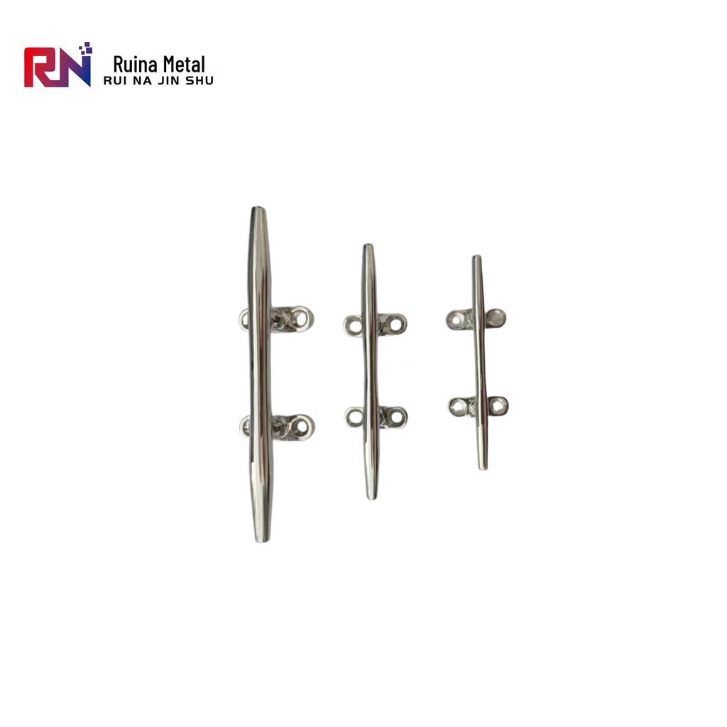 Round Ram's Horn Yacht Cleat - 4/6/8 Inch, 316 Stainless Steel Boat Rope Base