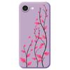 For iPhone 16e Case Red Leaves Pattern Printing Straight Edge TPU Phone Back Cover
