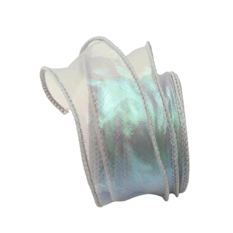 Прозрачная Органзовая Лента 40мм X 9метров Шифоновые Ленты для Букетов Упаковка Свадебного Торта Декорация Поделки Венок Банты Изготовление