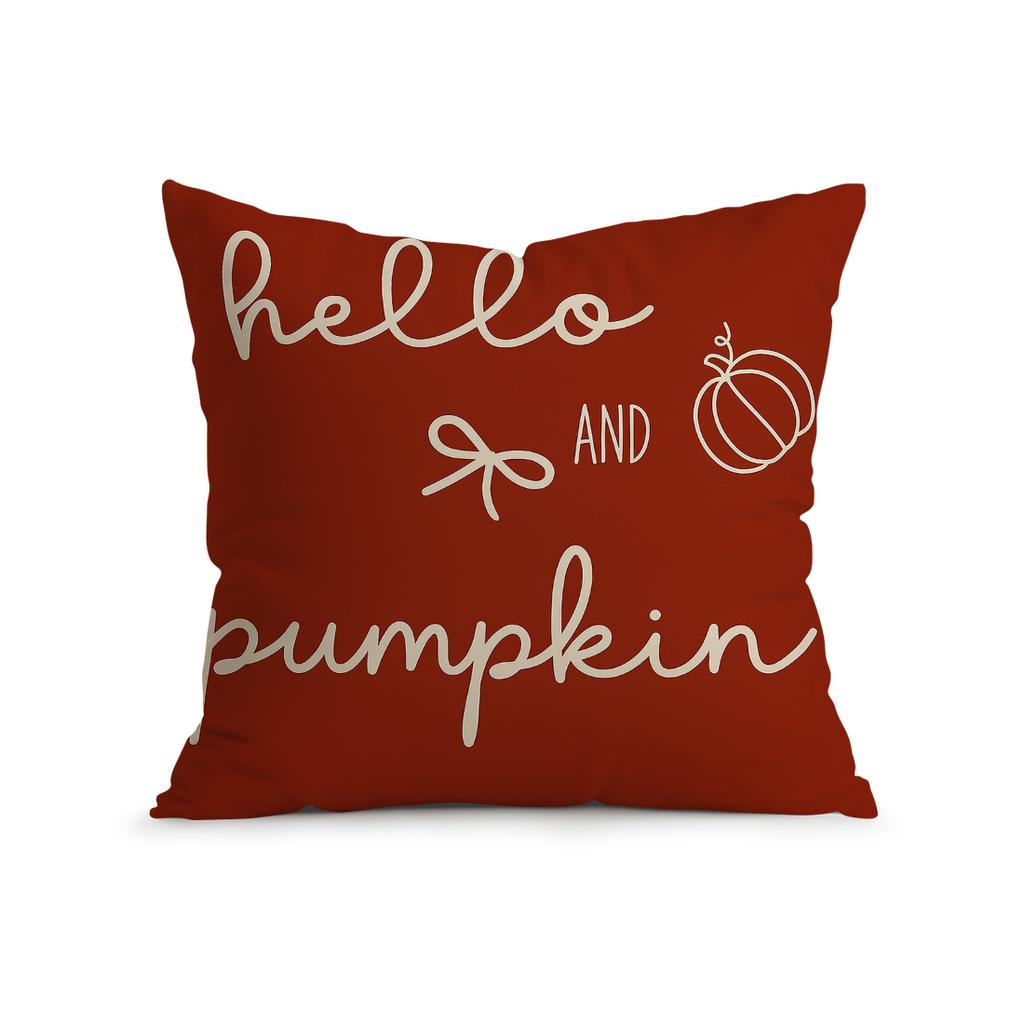 1Pcs Thanksgiving Autumn Harvest Pumpkin Pillowcase Square Bedroom Cushion Covers Zipper Soft Home Comfortable Decor 45X45Cm