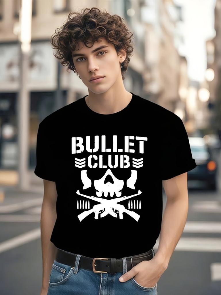 Графическая футболка в стиле хэви-метал Графическая футболка - Bullet Club S...