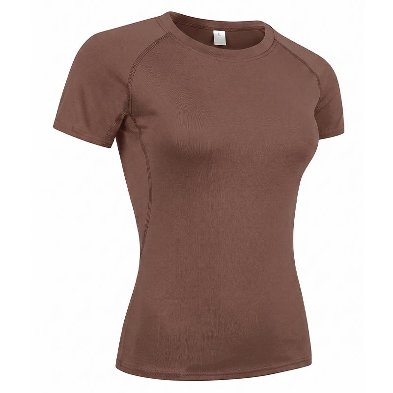 Women's Compression Shirt Short Sleeve Athletic Yoga Running T-Shirt Summer Gym Workout Quick Dry Stretchy Tees Tops Baselayer