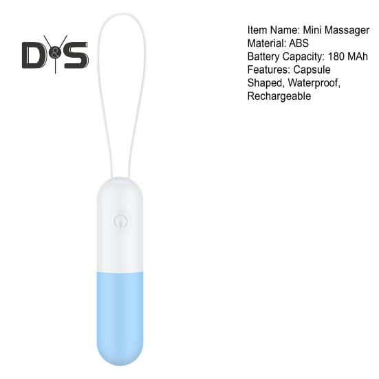 Мини-электрический массажер в форме капсулы, водонепроницаемый массажер с 10 режимами вибрации, USB-перезаряжаемый персональный массажер для снятия стресса