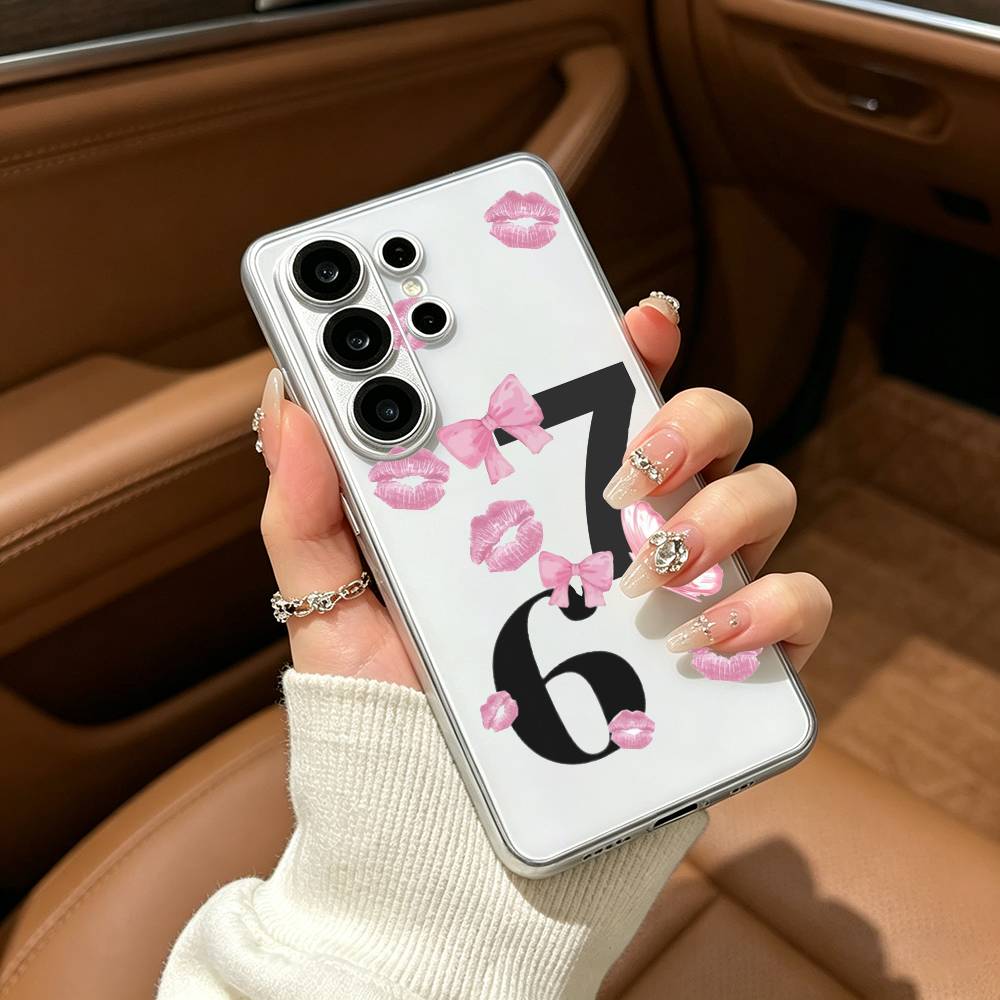 Fashio SS Six Seven 67 Прозрачный чехол для телефона для Samsung S25, S24, S21, S22, S23, S30, Ultra, S20, Plus, FE, Lite