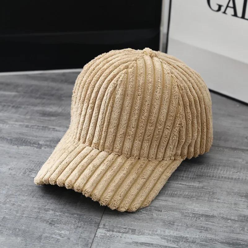 Outdoor Sports Travel Ajustable Baseball Caps Women Corduroy Baseball Cap Men Snapback Hat Winter Hats Girls