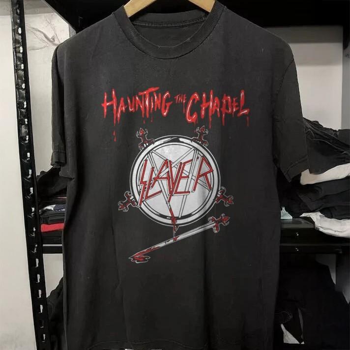 SLAYER – Haunting The Chapel Альбом Унисекс Черная Хлопковая Футболка