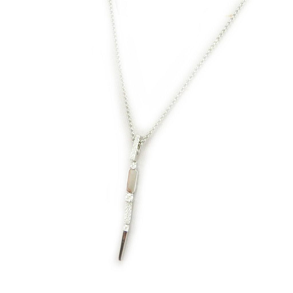 Altesse [L5368] — Белое серебряное ожерелье «Богиня»