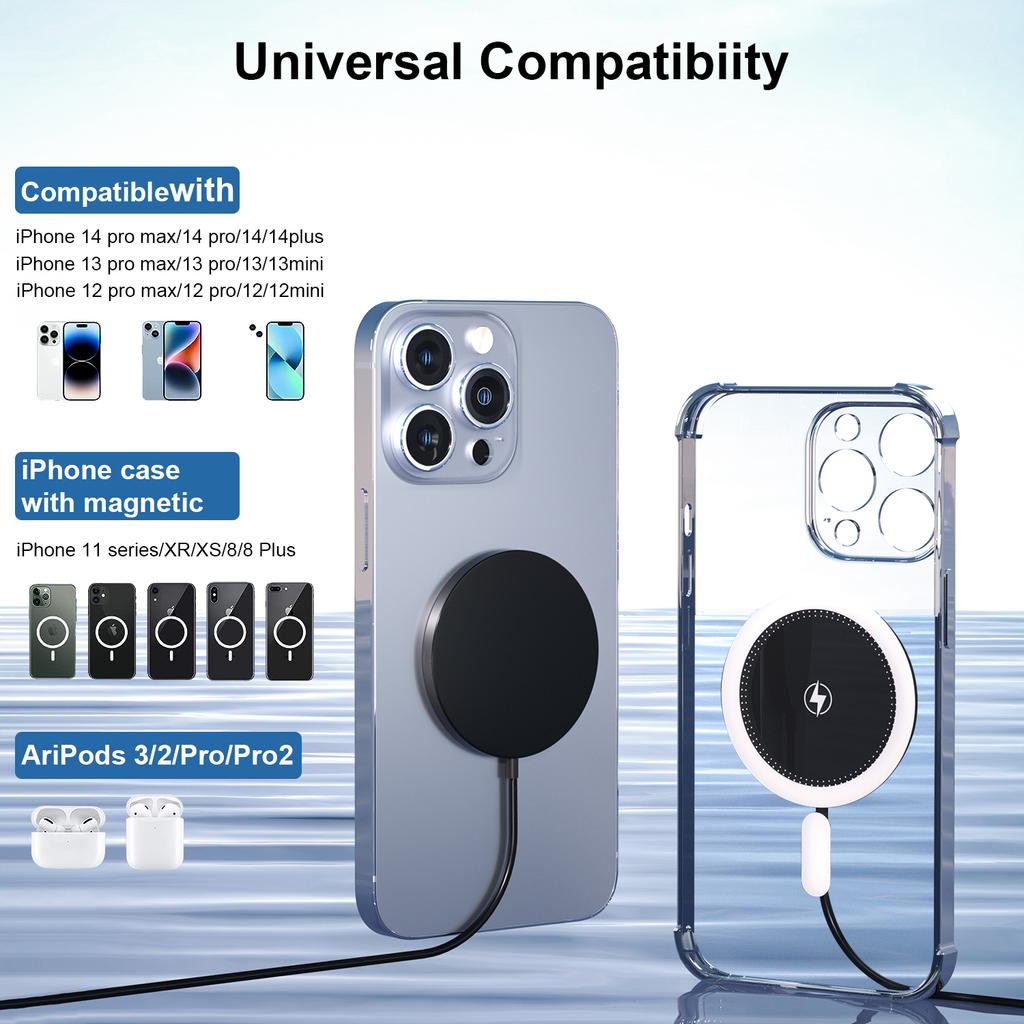 15 Вт магнитные беспроводные зарядные устройства быстрая зарядка для iPhone 14 13 12 Pro Max PD быстрая зарядка для Xiaomi Pad адаптер