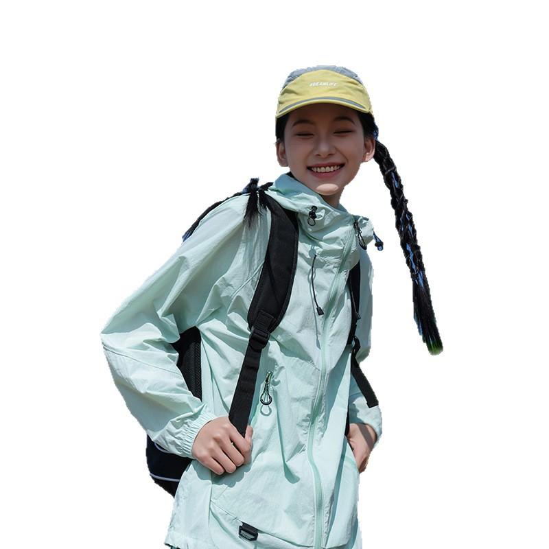 Summer vinyl brim sunscreen clothing casual sports thin cold travel high UV protection skin clothing couple models