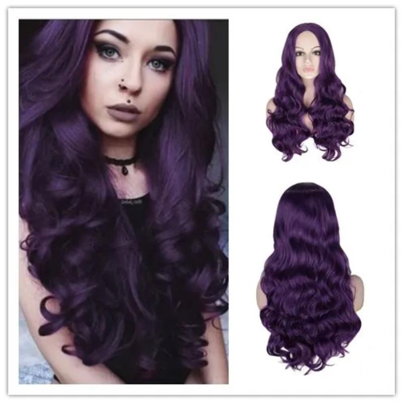 Длинный волнистый парик Ombre Blonde, натуральный двухцветный средний участок, термостойкие синтетические волосы, парики для афроамериканских женщин