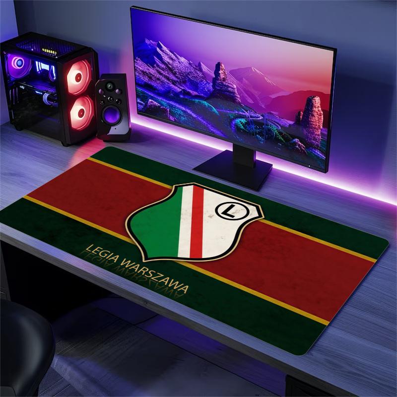 Legia Warsaw Print Cushion Non-slip Laptop Tablet Big Mousepad XXL Mat Mini PC Playmat With Lock edge