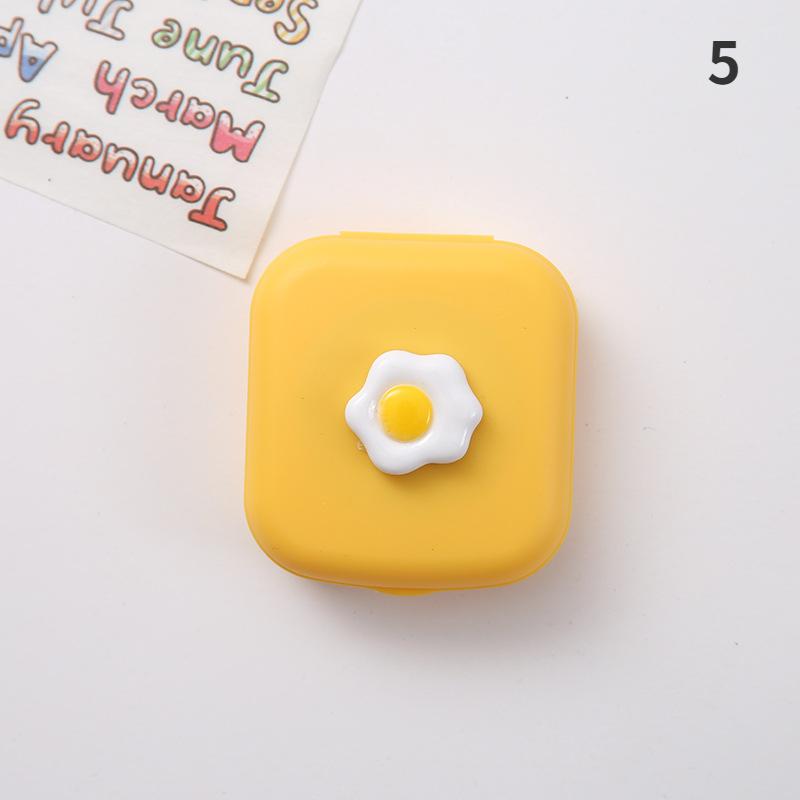 Портативная милая однотонная коробка для контактных линз с фруктами и конфетами, чехол для линз для ухода за глазами, чехол для очков, держатель, контейнер, подарок