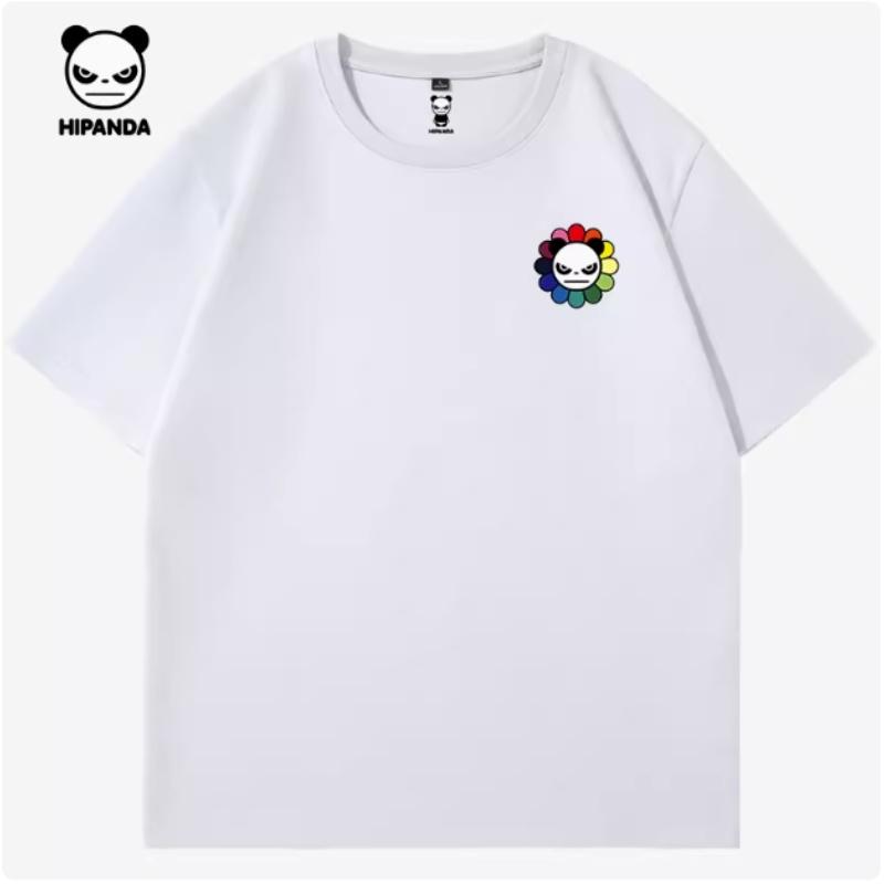 Fashionable fashion brand personalized short sleeved pure cotton T-shirt men's summer style couple white trendy t