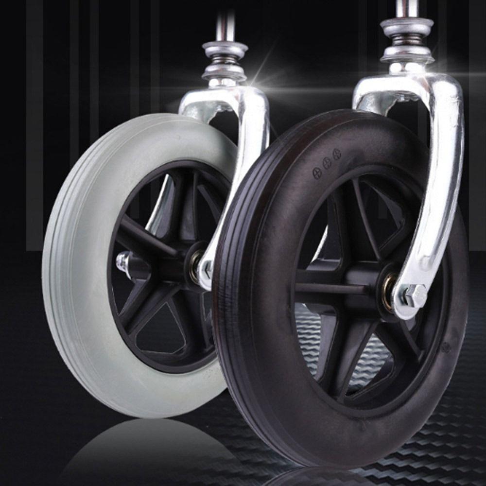 Колеса для тележки 6/7/8 дюймов, резиновые цельнолитые колеса, аксессуары для инвалидных колясок