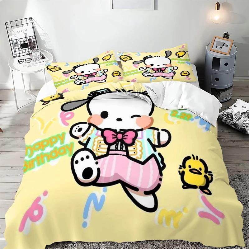 Постельное белье Sanrio Почакко Мультяшное Пододеяльник Покрывало Чехол на одеяло Наволочка Комплекты из 2-3 предметов Детский Взрослый Размер