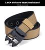 Men's Nylon Canvas Belt with Rotating Alloy Pin Buckle - Durable, Versatile Outdoor Tactical Belt