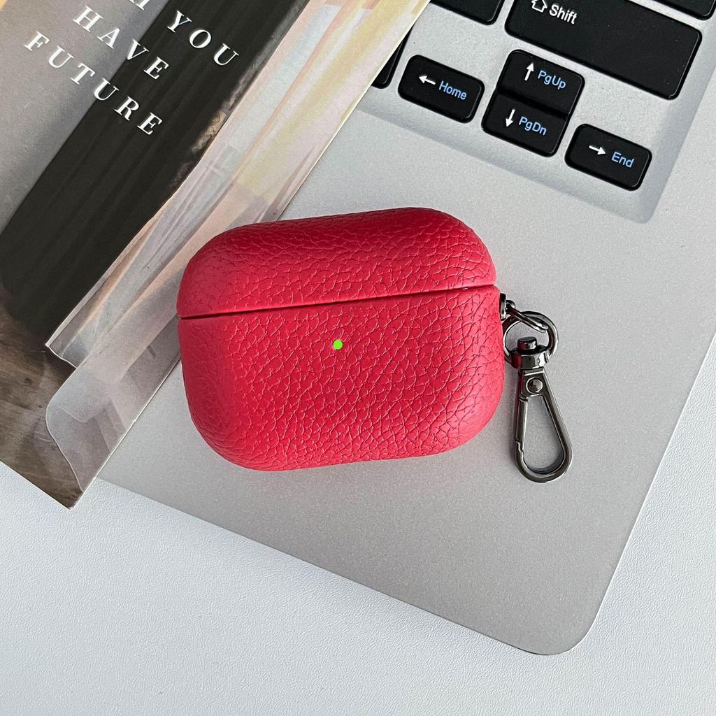 Чехол с текстурой кожи из ПУ для AirPods Pro 2 - Полная защита