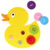 DIY Nonwoven Fabric Material Package Tie Button Puzzle Felt Little Fish Frog Duck Children Early Education Puzzle Toys TMZ
