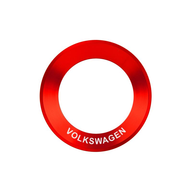 VW Car Aluminium Alloy Steering Wheel Logo Circle Trim Sticker Accessories For Volkswagen VW Jetta CADDY Tiguan Passat Golf Polo zs1