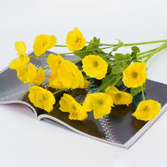 Искусственный цветок со стеблем, реалистичный центральный элемент для домашнего офиса, свадебный искусственный цветок