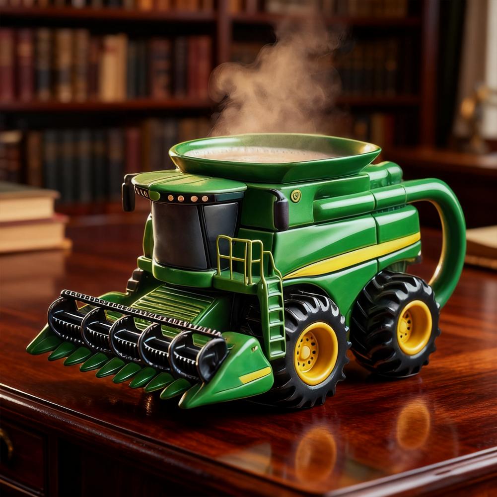 Truck Coffee Mug Truck Shaped Coffee Mug Handcrafted Tractor Coffee Mug 11 Ounces Semi-trailer Shaped Cup Vintage Farm for Truck