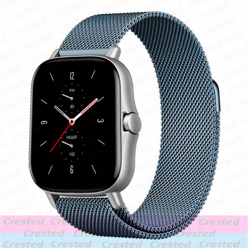 Миланский петлевой ремешок Для Amazfit GTS/2/2e/3/4/GTS2 Mini/GTR/47мм/GTR2/3/4/5/Pro stratos Браслет Amazfit bip 6 5 20мм/22мм ремешок