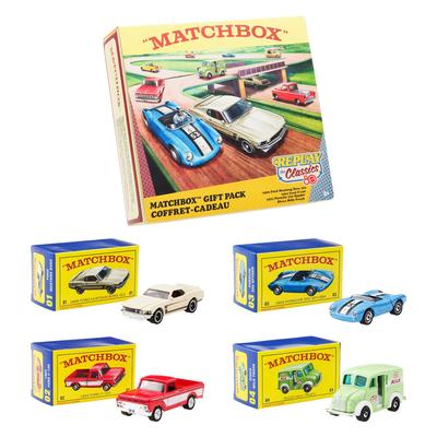 Matchbox Mattel 80-летний юбилей 4-упаковка Игрушечные машинки Мини-машинки (4 машины) Для детей от 3 лет, Многоцелевой, JHB37