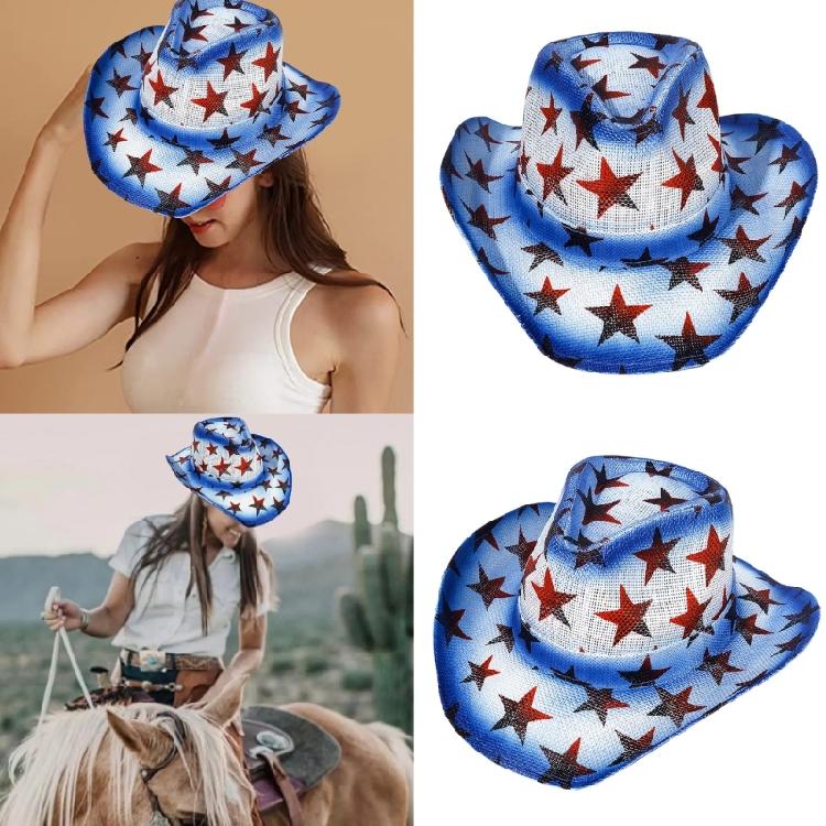 Шляпа ковбоя с широкими полями Julycostume Шляпа диско для вечеринки, сцены, танцев