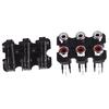 5Pcs 6 Holes Rca Female Stereo Audio Jack Av Audio Input Socket Connector