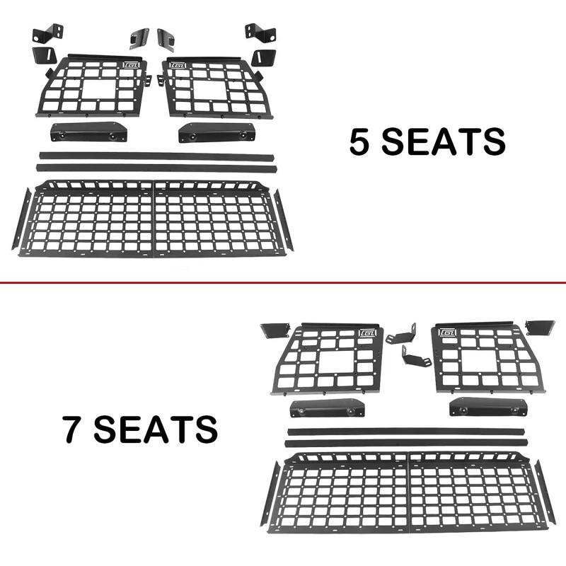 for Isuzu MU-X RF 2013-2019 Modular Storage Panel Shelf Rear Trunk Molle Panel Luggage Carrier Trunk Organizer Boot Space Saver