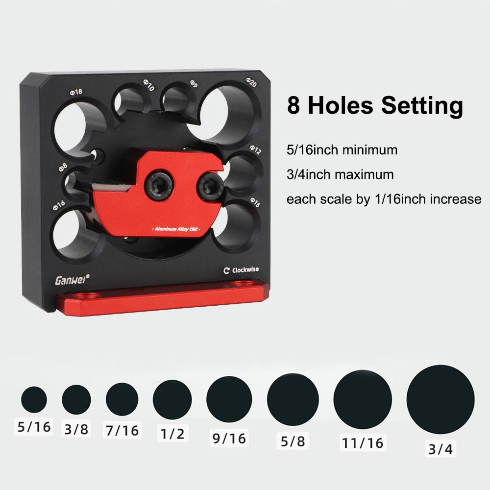 Electric Drill Milling Device Adjustable Woodworking Tools DIY Hand Tools 8mm-20mm 8 Holes CNC Dowel Maker Jig Kit Wooden Round Rod Planer