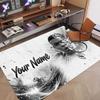 Custom Rug Kylian Mbappe Pattern Print Name Text Soft Non‑Slip Floor Carpet for Home Indoor Decoration