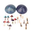 Mushroom Campanula Handmade Art Resin Mushroom Wind Chime Colorful Mushrooms For Outdoor Indoor Decor Patio Balcony Garden